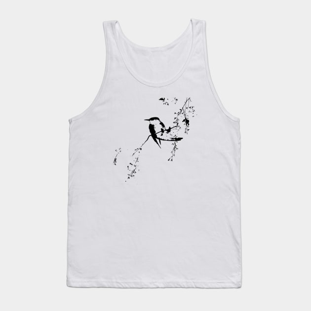 Japanese painting silhouette Tank Top by Bearpear